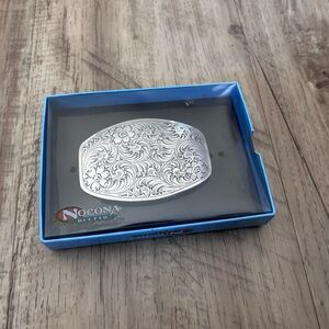 Nocona Intricate Silver tone Floral Belt Buckle western stampede cowgirl horse